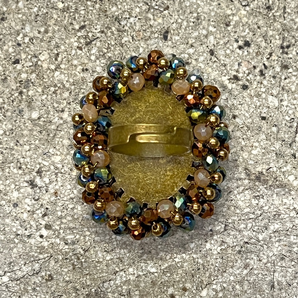 Frida Kahlo Ring In Multicolor Beads - Picture 3 of 8